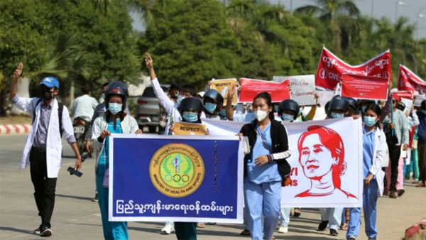 미얀마 군부, '쿠데타 불복종' 의료진 본격 탄압