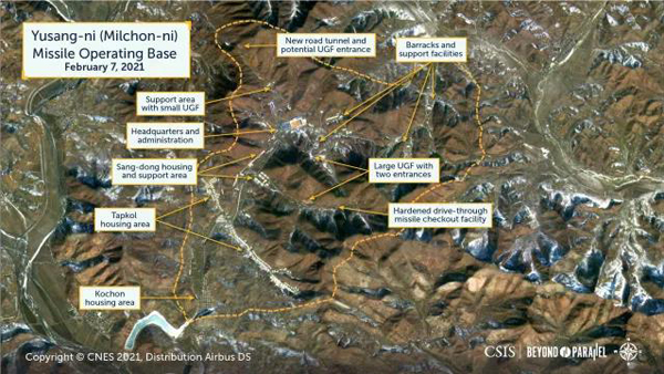 "북한 유상리 미사일 기지에 소규모 활동 지속적 포착"