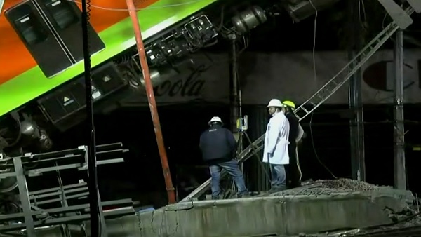 멕시코 고가철도 무너져 열차 추락…23명 사망·79명 부상