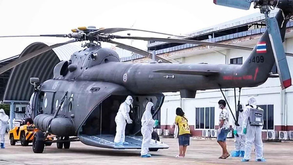 병상 부족한 태국 방콕…군용기까지 동원해 코로나환자 분산