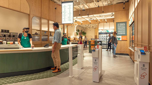 "계산은 자동으로" 스타벅스, '아마존 고'와 함께 계산원 없는 매장 첫 개설