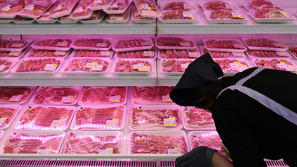 수입 육류가격지수 1년새 39% 상승‥소고기 56%·돼지고기 14%↑