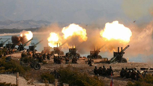 북한, 이틀 째 해상 완충구역에 포 사격‥한미 훈련 트집