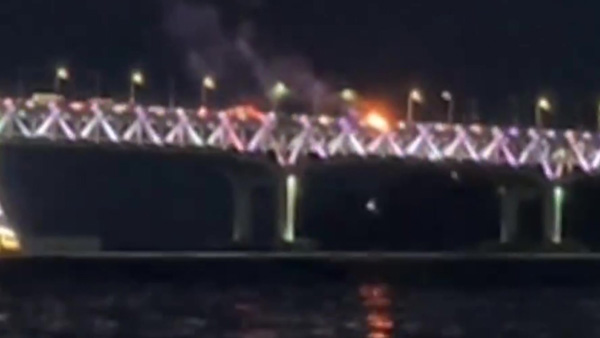 부산 광안대교 달리던 승용차 화재‥ 인명피해 없어 