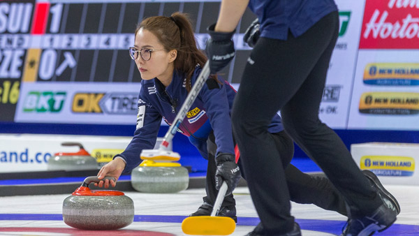여자컬링 '팀 킴', 세계선수권 6연승 뒤 2연패‥공동 3위 하락