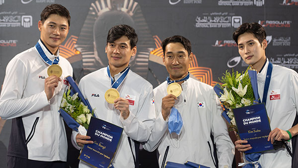 남자 펜싱 사브르 대표팀, 세계선수권 4연패 달성