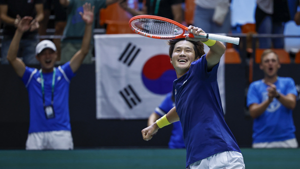 한국, 데이비스컵 테니스 조별 예선에서 캐나다에 1-2 패