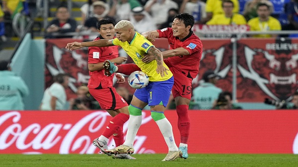 [경기속보] 브라질 전반 7분 비니시우스 선제골‥대한민국 0:1 브라질