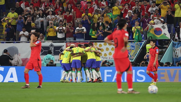 [경기속보] 히샤를리송, 격차 벌리는 추가골‥대한민국 0:3 브라질