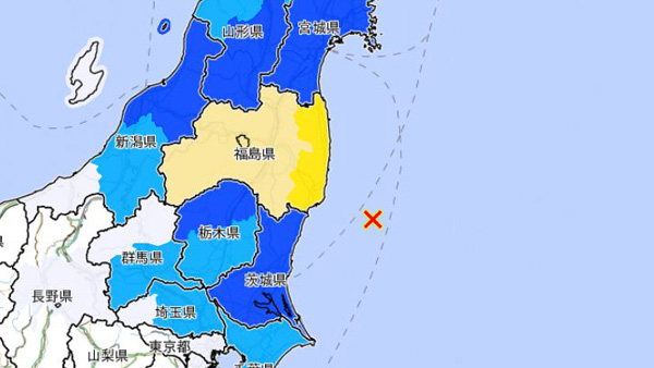일본 이바라키 앞바다 규모 5.8 지진‥"쓰나미 우려 없어"