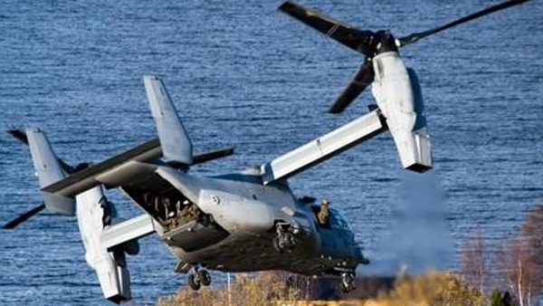 美 수직이착륙기 오스프리 사막에 추락‥4명 사망