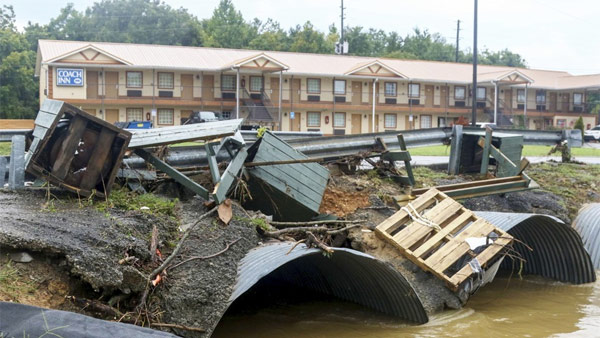 미국 조지아, 갑작스러운 홍수에 비상사태 선언