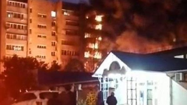 러 수호이 전투기 자국 아파트에 추락‥6명 사망·22명 부상