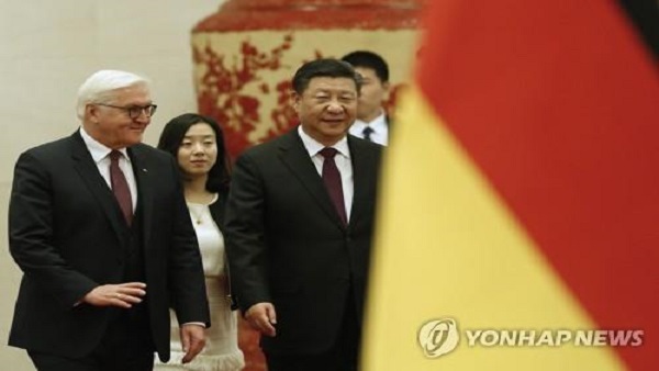 시진핑, 독일 대통령에게 "코로나 이후 글로벌 도전 대응 협력 원해"