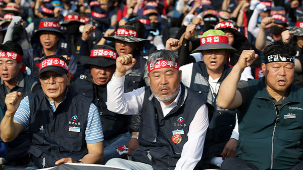 한국노총 "대화 아닌 협박하는 윤석열 정부 심판 투쟁"