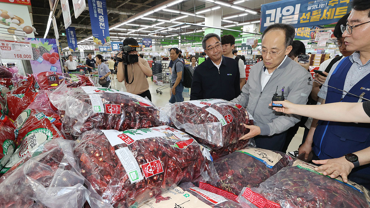하나로마트 찾은 추경호 "추석 물가 안정에 만전"