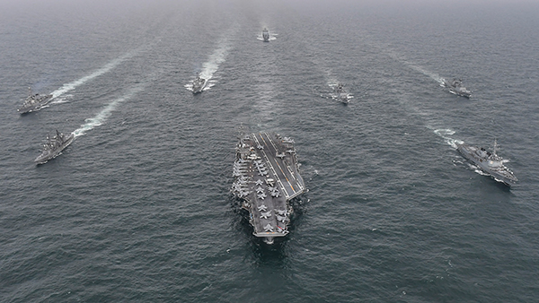 한미일 "미사일 방어훈련·대잠수함전 훈련 정례화"