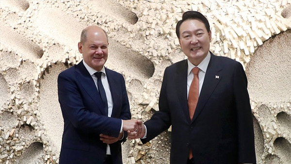 21일, 윤 대통령과 숄츠 총리 간 한독 정상회담