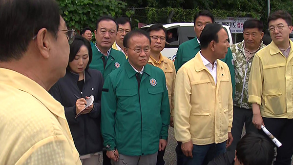 괴산·예천 찾은 윤재옥, 특별재난지역 선포 요청에 "당연"