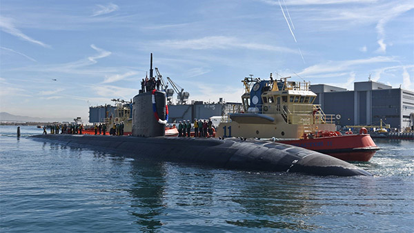 미국 핵추진잠수함 '아나폴리스함', 제주해군기지 입항