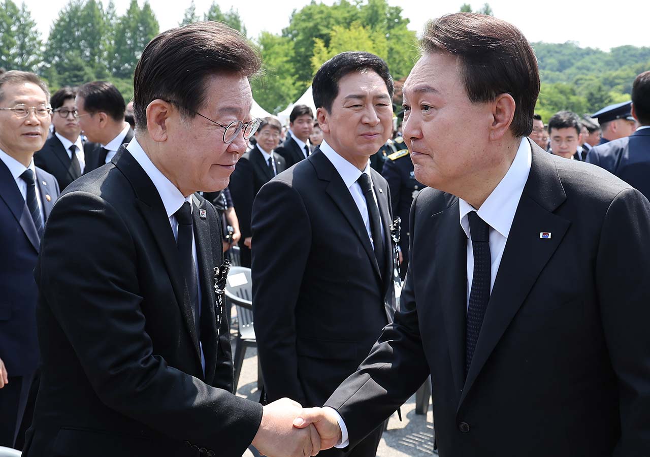 윤석열 대통령·이재명 대표 내일 시정연설 사전환담에서 만나기로