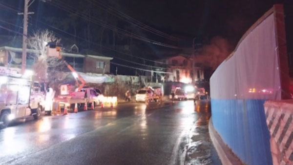 통영 그물 공장 화재로 1명 화상‥7천 가구 정전 피해