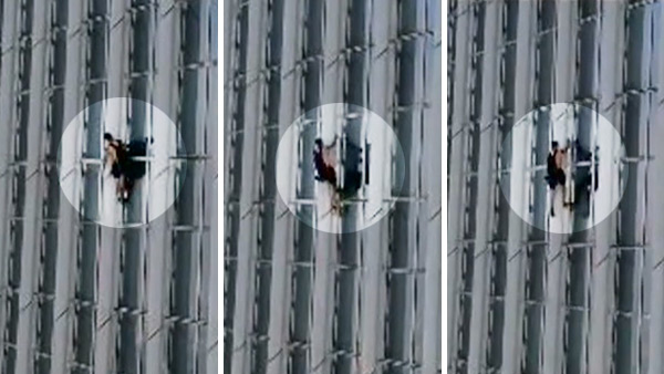 롯데월드타워 '맨손 등반' 영국인 남성‥72층 높이서 구조돼 경찰 체포