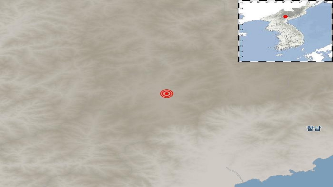 기상청 "북한 함경남도 장진서 규모 2.8 지진‥자연지진 추정"