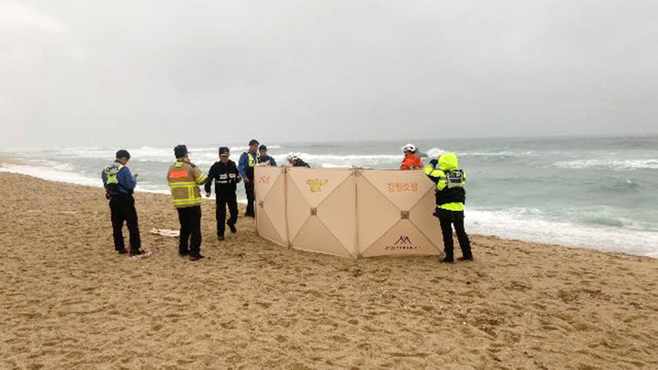 강릉 안목해변서 신원 미상 남성 숨진 채 발견