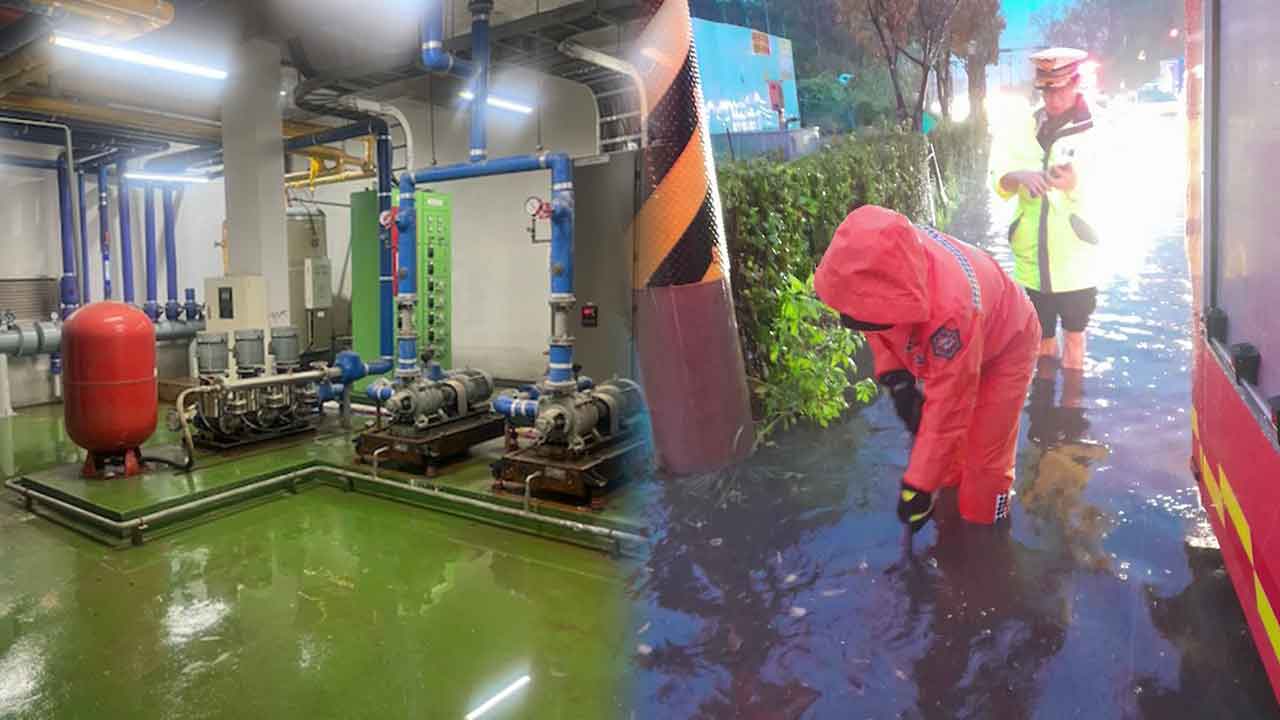 인천 비 피해 잇따라‥초등학교 침수, 낚시꾼 고립