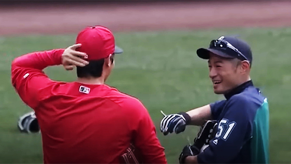 [엠빅] '5초 동안 3번 꾸벅'‥오타니·이치로의 훈훈한 만남 포착