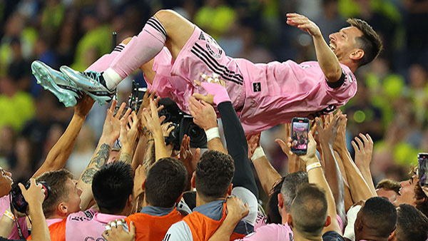 메시, 7경기 연속골‥마이애미 리그스컵 우승