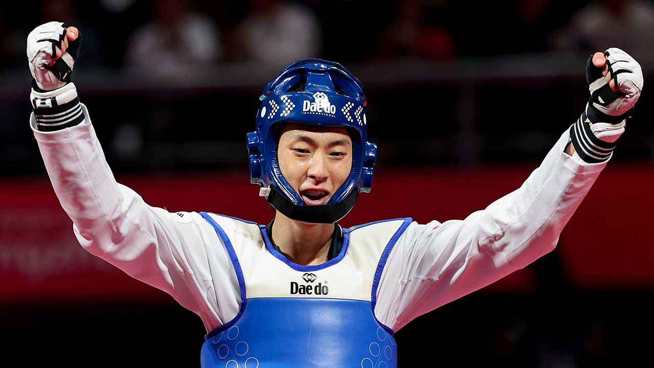 [아시안게임] 태권도 겨루기 간판 장준, 남자 58kg급 금빛 발차기