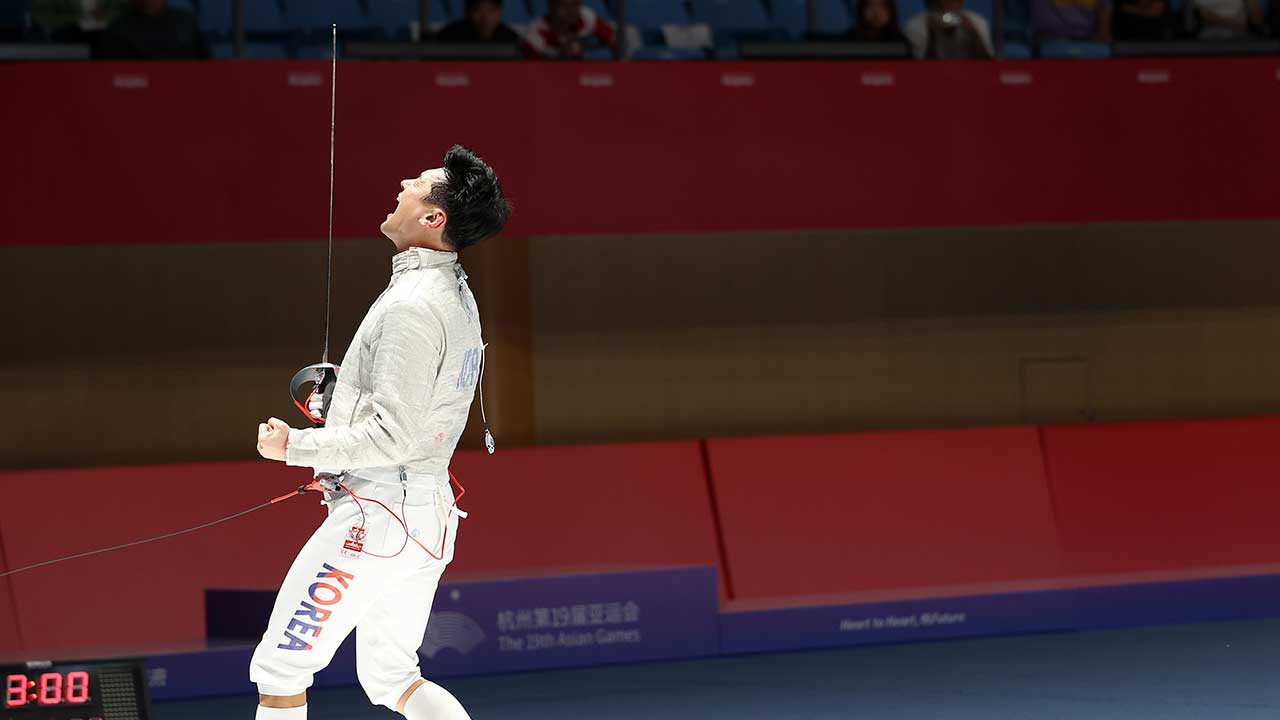 [아시안게임] 구본길·오상욱, 펜싱 남자 사브르 개인전 메달 확보