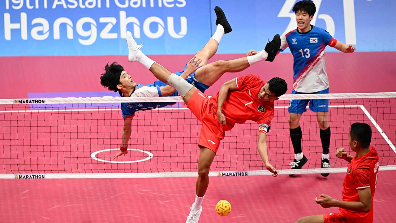 [아시안게임] 남자 세팍타크로, 말레이시아에 져 조 2위로 4강 진출