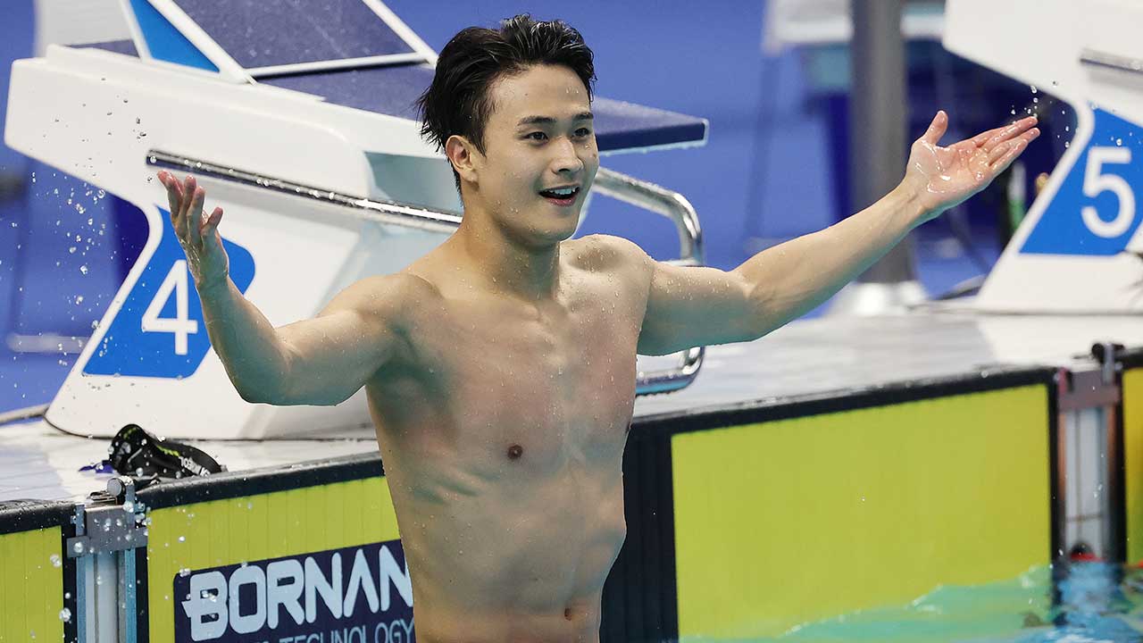 [아시안게임] 백인철 남자 접영 50m 금‥결승에서도 '대회신'