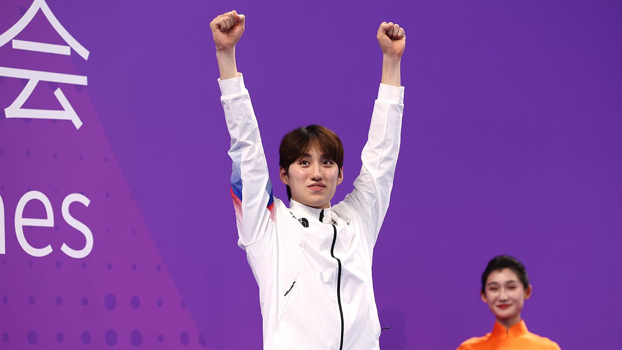 [아시안게임] 수영 최동열, 남자 평영 50m 한국신기록으로 동메달