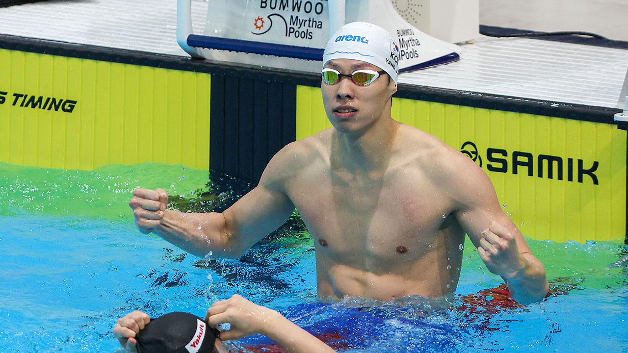 [전국체전] 수영 양재훈, 접영 100m 한국 신기록으로 금메달