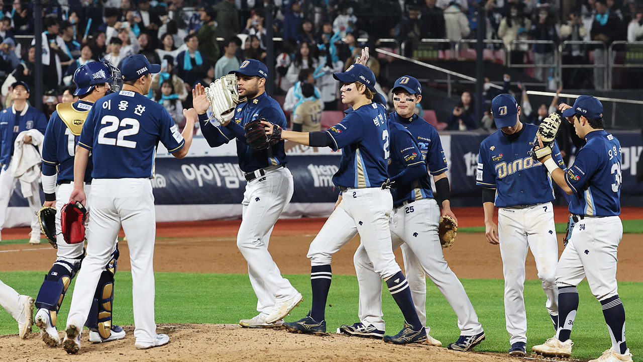 '페디 삼진쇼' NC, 플레이오프 1차전 승리‥가을야구 5연승  