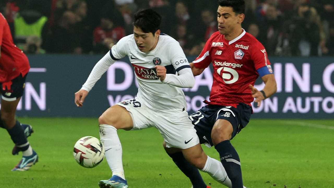 '이강인 5경기 연속 선발' PSG, 릴과 1 대 1 무승부 