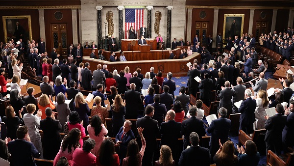 윤 대통령, 미 상·하원 연설에서 70년 동맹 강조…56번 박수받아 