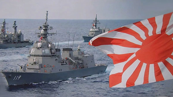 일본 방위상 "제주도 훈련 참가 자위대 함정에 욱일기 게양"