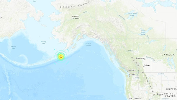 미국 알래스카 인근 바다서 규모 7.3 강진‥쓰나미 경보