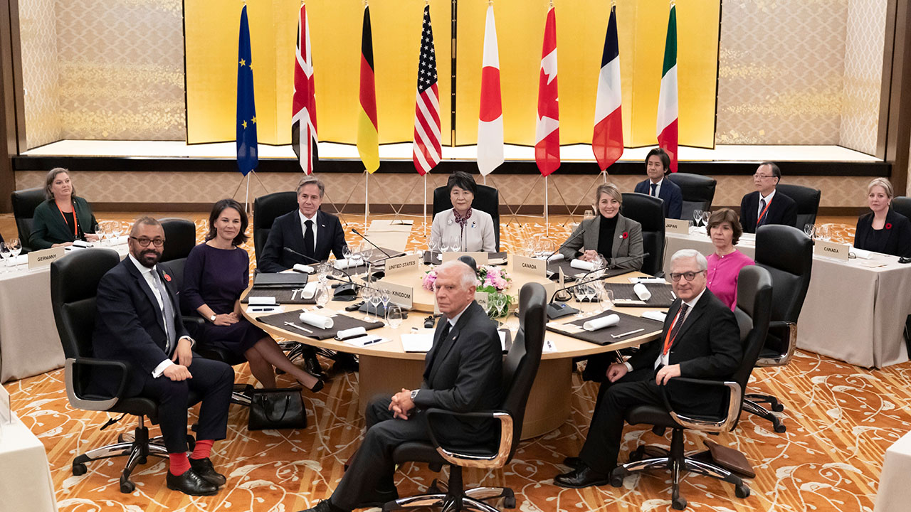 G7 외교장관, 북한의 탄도미사일 발사·러시아 무기제공 강력 규탄