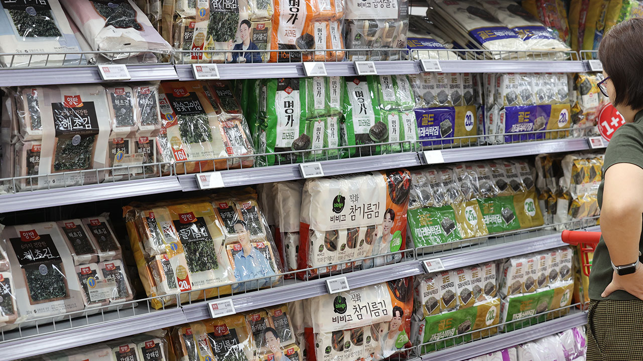 '국민 반찬' 김 가격 줄인상‥CJ 비비고 김 1만원