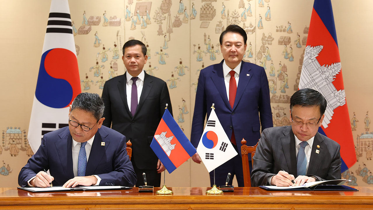 한국, 캄보디아에 30억 달러 대외경제협력기금 지원 약정