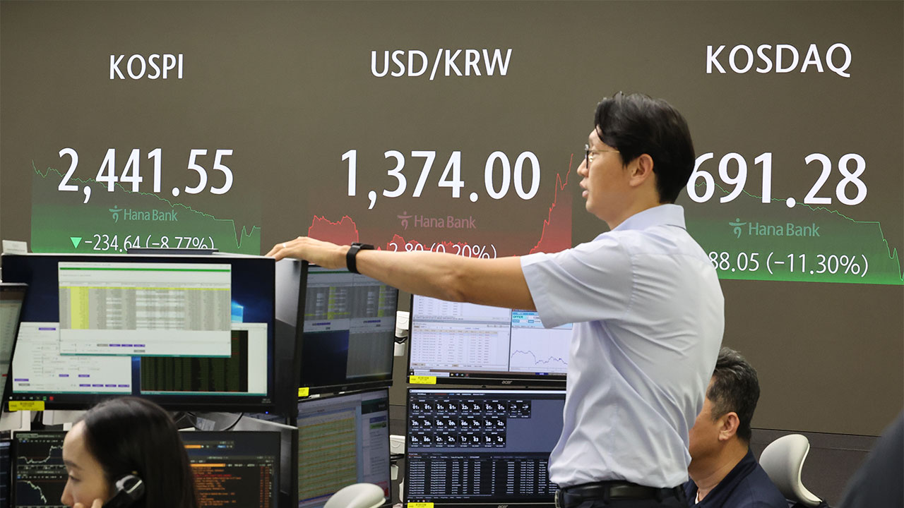 '최악의 하루' 코스피 8% 폭락 마감‥역대 최대 낙폭