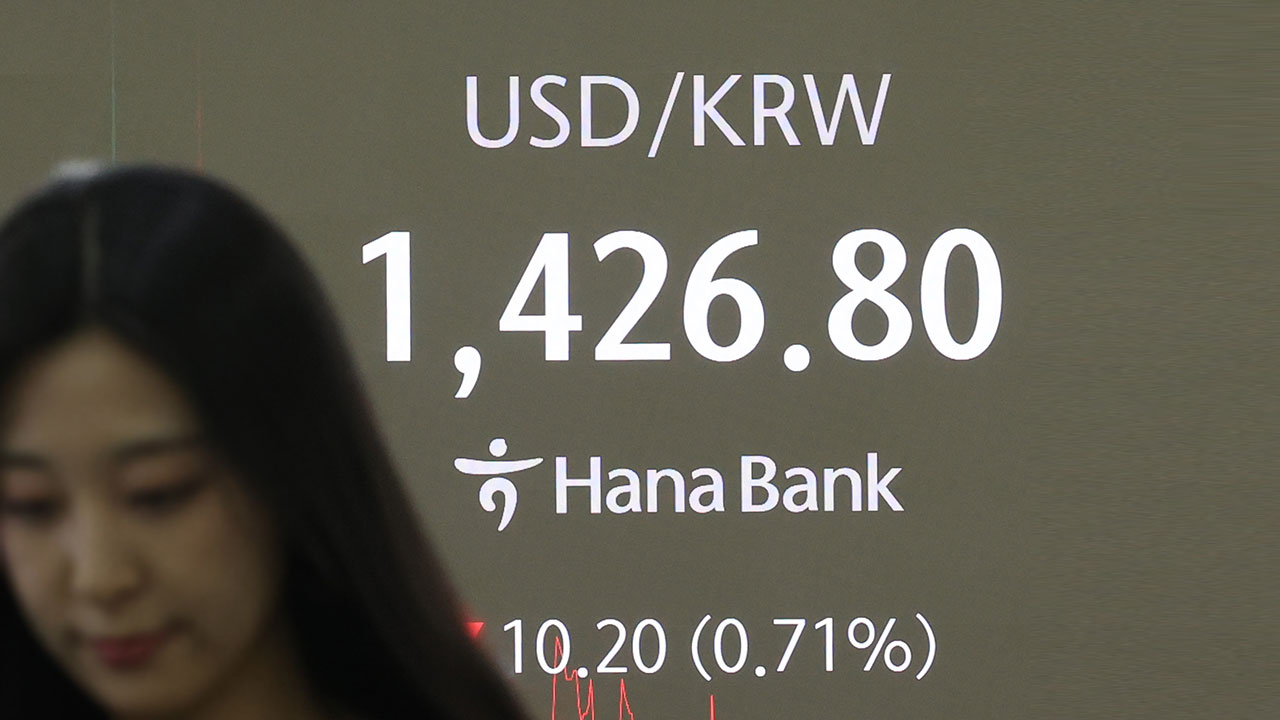 당국 개입 시사에 원/달러 환율 10.1원 내린 1,426.9원 마감