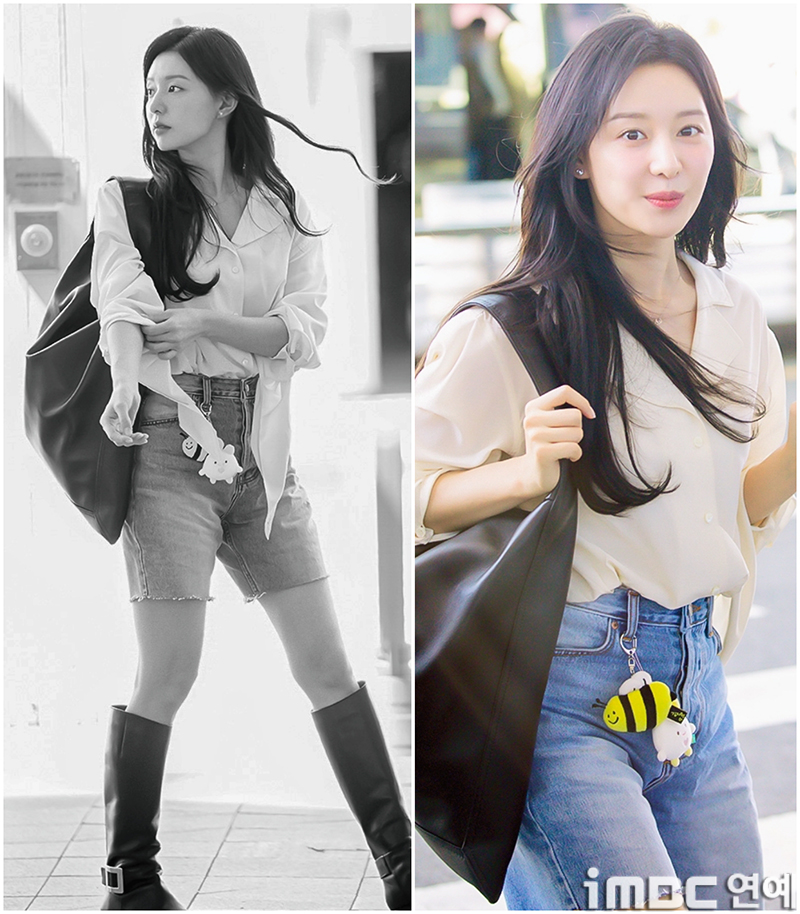 움짤 김지원 꿀 떨어지는 추앙여왕 공항패션