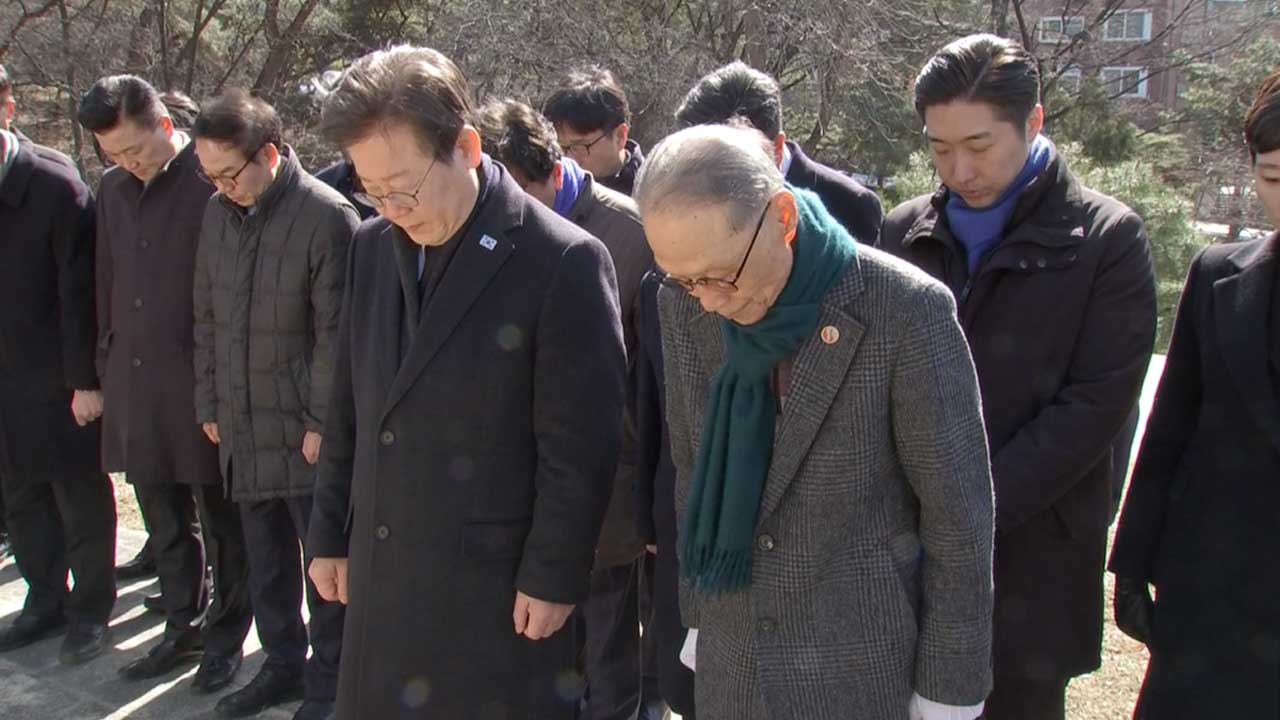 이재명, 애국지사 묘역 참배‥"퇴행 멈추고 미래로 나아가야"
